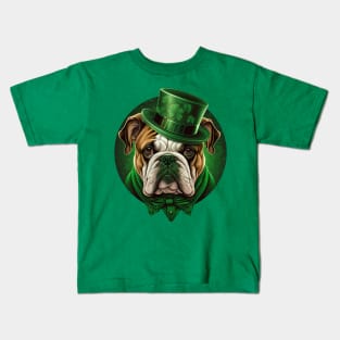 Bulldog St. Patrick's Day Kids T-Shirt
